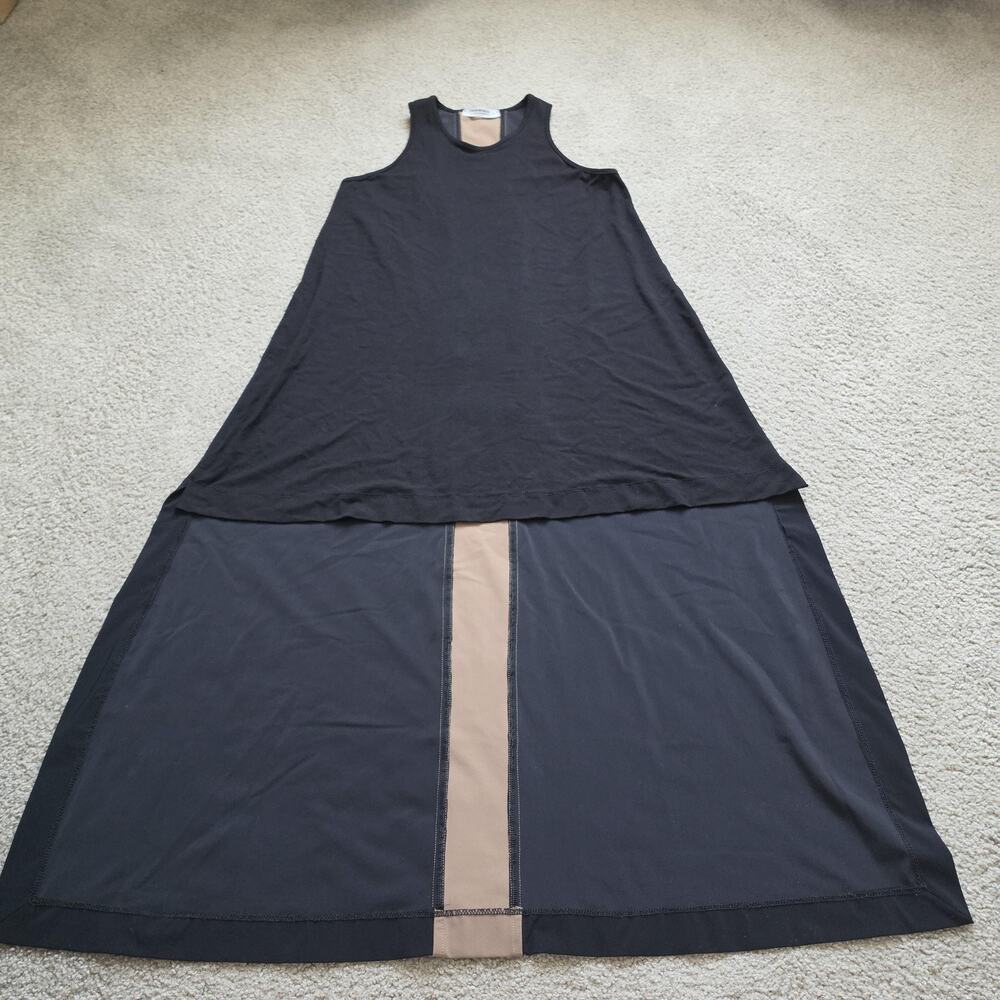 TEKBIKA By Alembika Dress Womens 1 Black Colorblock Tank Maxi Trapeze Swing